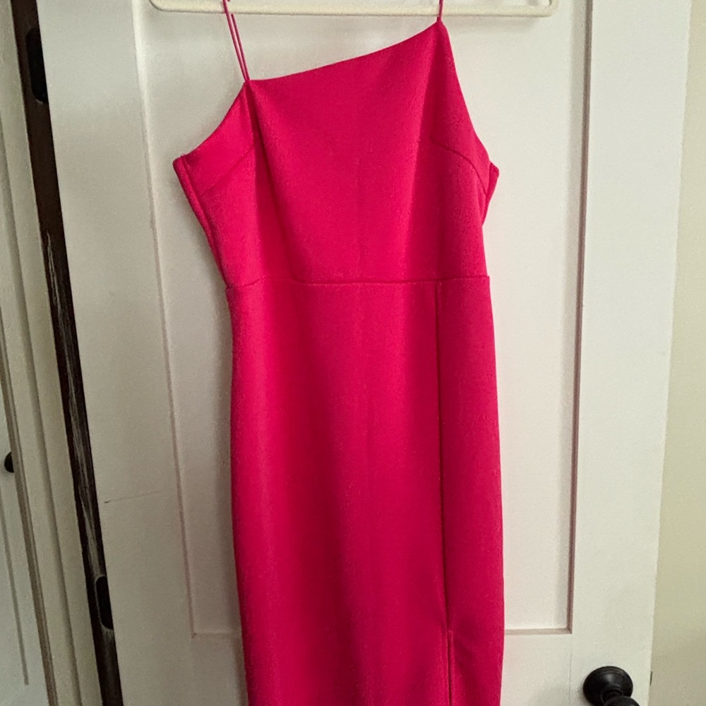 Amazon One Shoulder Hot Pink Dress